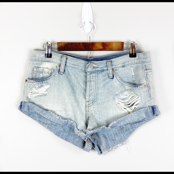 BDG Denim Distressed Mid Rise Slayer Shorts - Picture 2 of 10